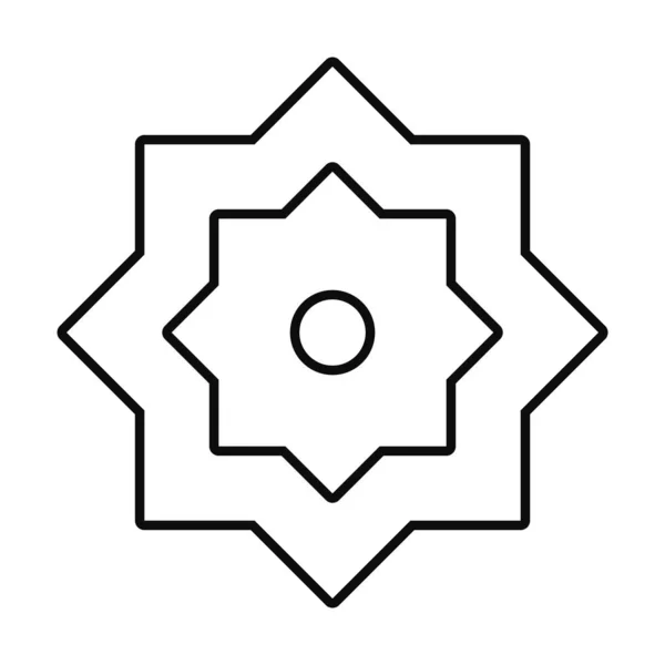 Diseño del vector icono de estilo de línea de estrella islámica — Archivo Imágenes Vectoriales