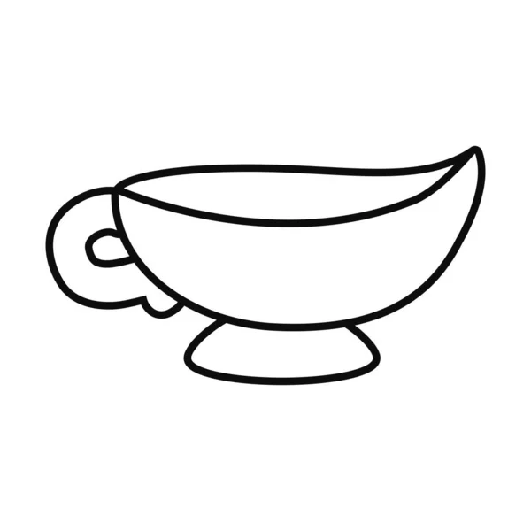 Ід Мубарак чайник лінії стиль значок Векторний дизайн — стоковий вектор