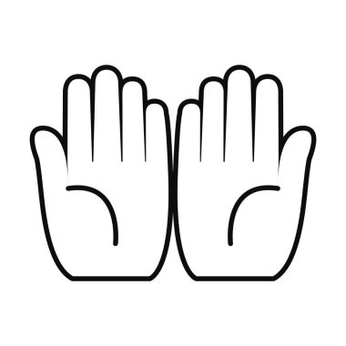 dua elleri çizgi biçim ikon vektör tasarımı