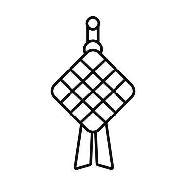 Bayram Mübarek ketupat satır biçimi vektör tasarımı