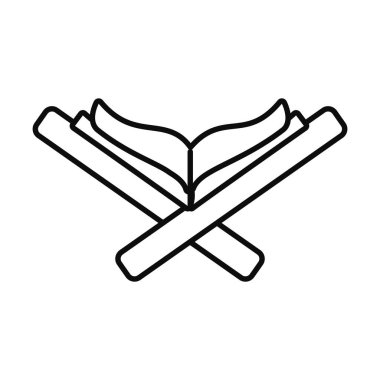 Quran kitap satırı biçim vektör tasarımını aç