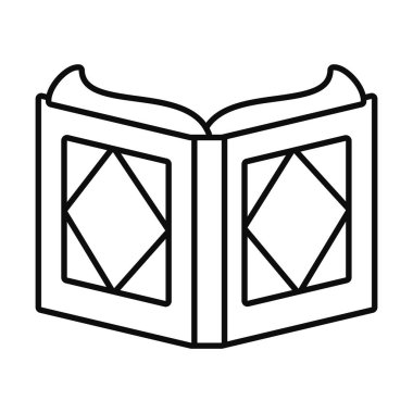 Quran kitap satırı biçim vektör tasarımını aç