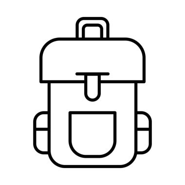 seyahat çantası çizgisi biçim vektör tasarımı