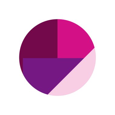 Geometrik ve soyut daire düz biçim vektör tasarımı