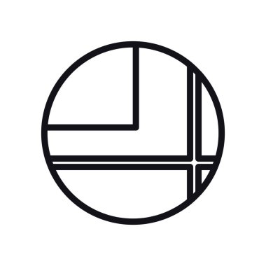 Geometrik ve soyut çember çizgisi biçim vektör tasarımı