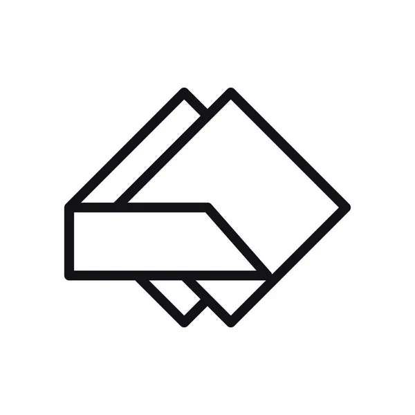 Geometrische en abstracte vierkante lijn stijl icoon vector ontwerp — Stockvector