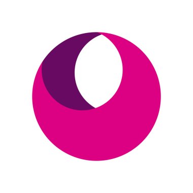 Geometrik ve soyut daire düz biçim vektör tasarımı