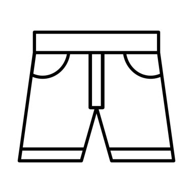 erkek kısa çizgi biçim ikon vektör tasarımı