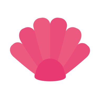 deniz kabuğu düz biçim ikon vektör tasarımı