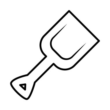 Kum küreği çizgisi biçim vektör tasarımı