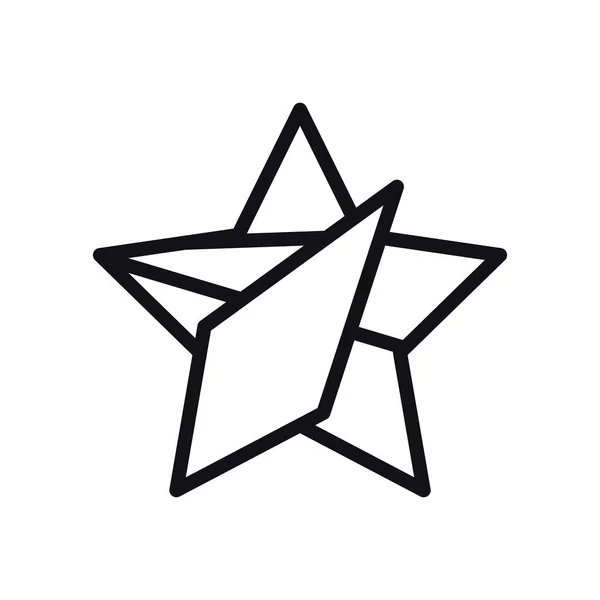 Géométrique et abstrait étoile style ligne icône vectoriel design — Image vectorielle