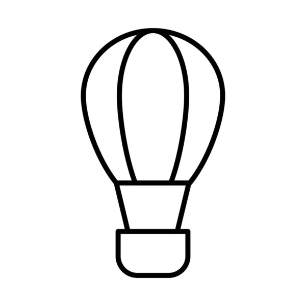 Horkovzdušný balón linka styl ikony vektor design — Stockový vektor