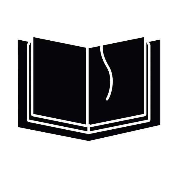 Projeto de vetor de ícone de estilo de silhueta de livro aberto Alcorão — Vetor de Stock