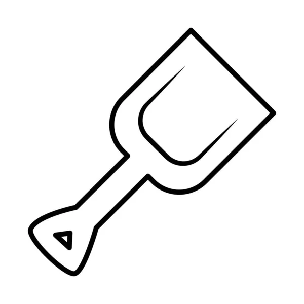 Písková lopatka styl ikony vektor design — Stockový vektor