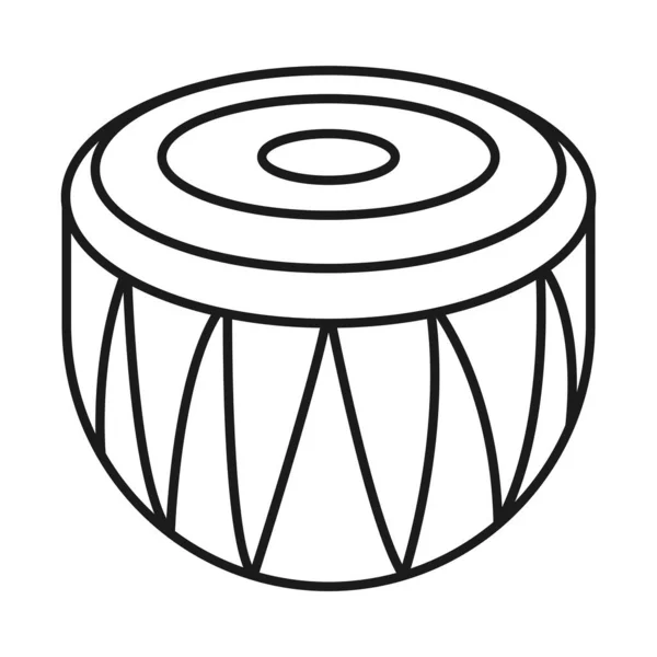 Design vettoriale icona stile tamburo indiano — Vettoriale Stock