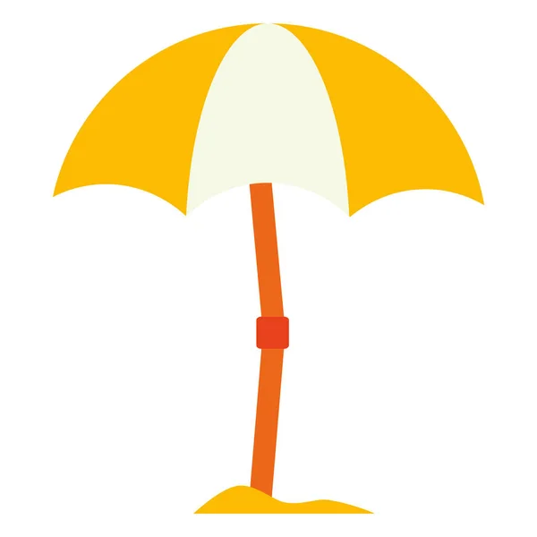 Striped umbrella flat style icon vector design — Stock Vector