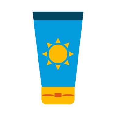 güneş kremi düz biçim vektör tasarımı