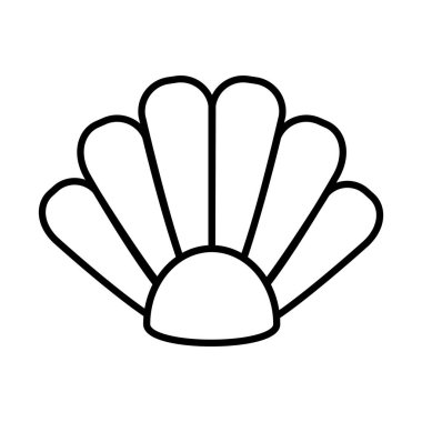 Deniz kabuğu çizgisi biçim vektör tasarımı