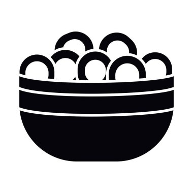 yiyecek kabı silueti biçim vektör tasarımı