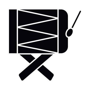drum instrument silhouette style icon vector design