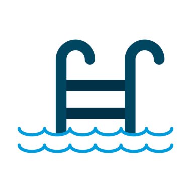 Havuz düz biçim ikon vektör tasarımı