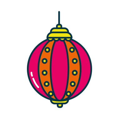 Hint lambası çizgisi ve biçim ikonu vektör tasarımını doldur