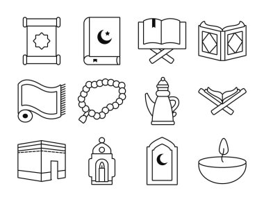 Bayram Mübarek çizgi biçim vektör dizaynı