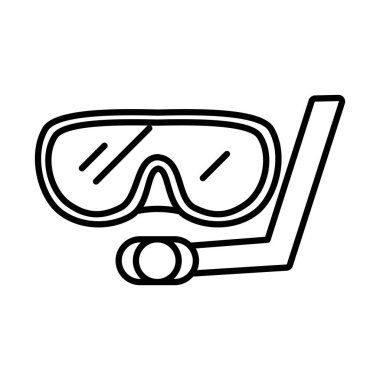 Şnorkel çizgisi biçim vektör tasarımı