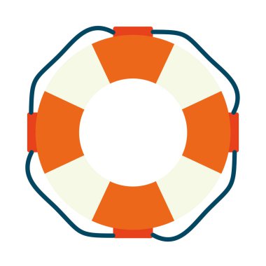 yaz çizgili düz yüzen ikon vektör tasarımı