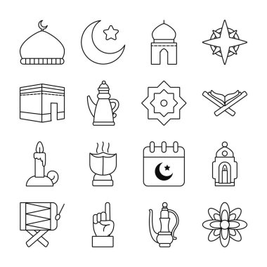 Bayram Mübarek çizgi biçim vektör dizaynı