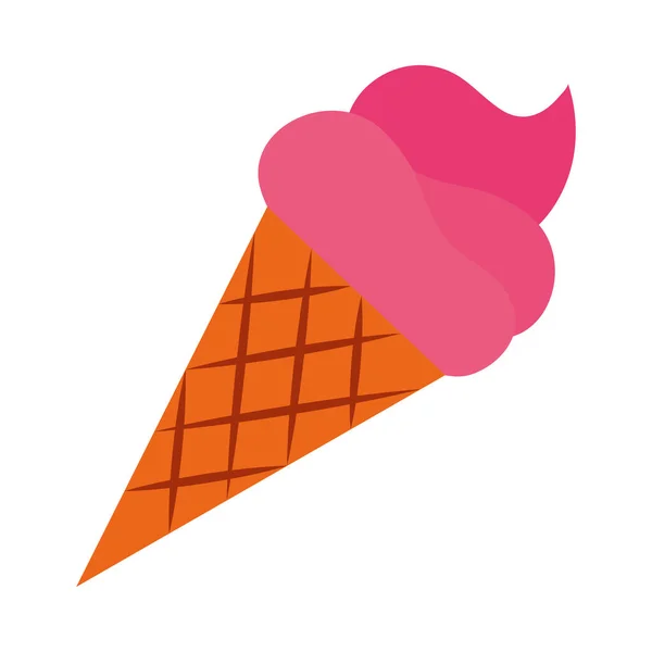 Design de vetor ícone de cone de gelado estilo plano —  Vetores de Stock