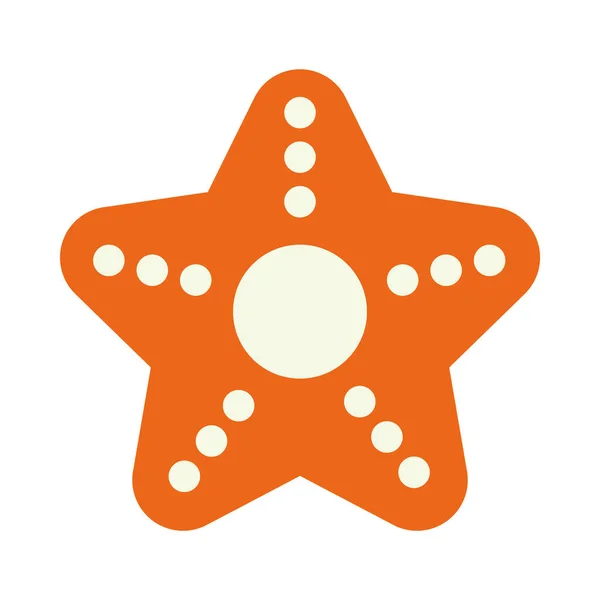 Étoile de mer style plat icône vectoriel design — Image vectorielle