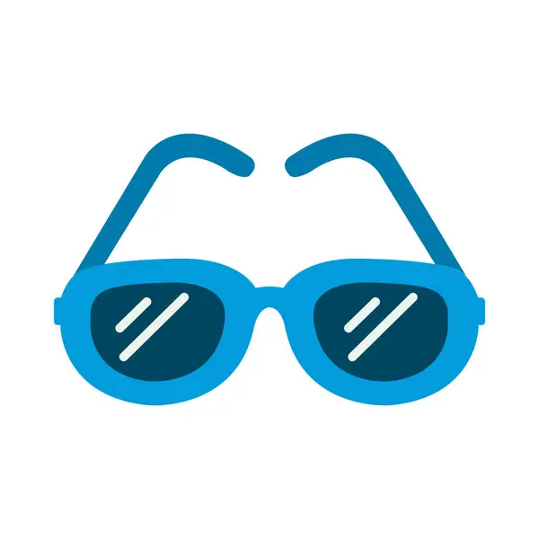 Gafas de estilo plano icono de diseño vectorial — Vector de stock