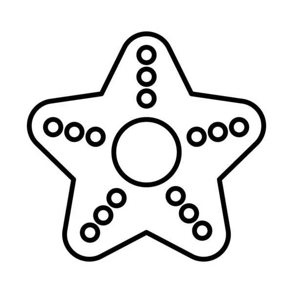 Mer étoile ligne style icône vectoriel design — Image vectorielle