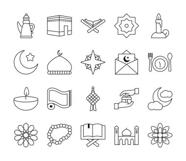 Bayram Mübarek çizgi biçim vektör dizaynı