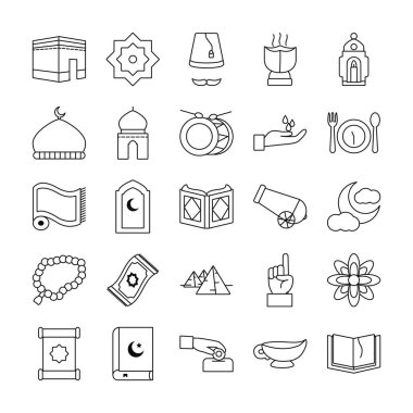 Bayram Mübarek çizgi biçim vektör dizaynı