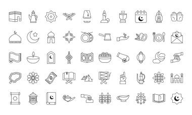 Bayram Mübarek çizgi biçim vektör dizaynı