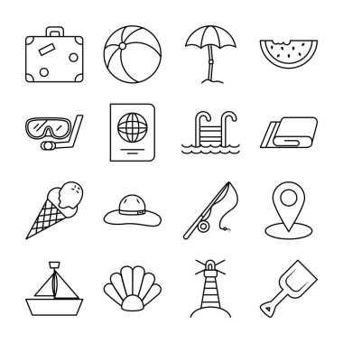 Yaz çizgisi biçim vektör dizaynı