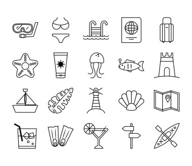 Yaz çizgisi biçim vektör dizaynı