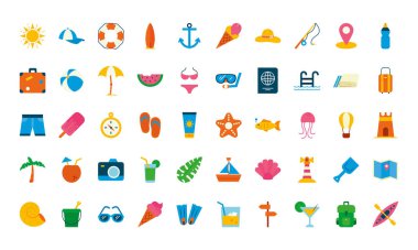 Yaz düz biçim ikonu vektör dizaynı