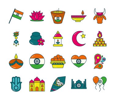 Hint satırı ve doldurma biçim ikonu vektör dizaynı