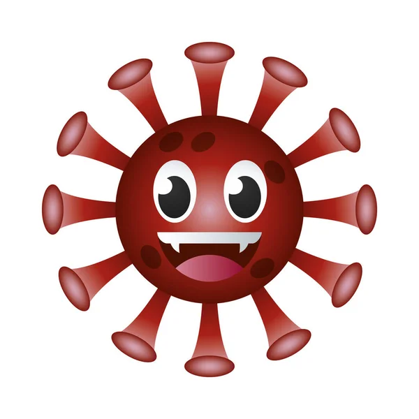 Felice covid 19 virus emoji gradiente stile icona vettoriale design — Vettoriale Stock