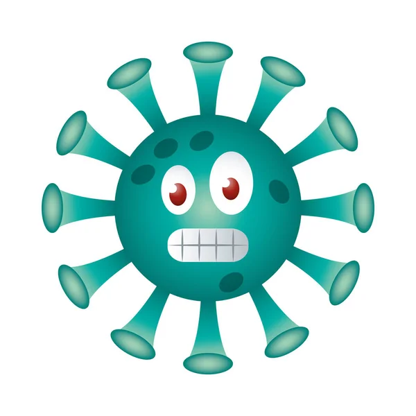 Grinning covid 19 virus emoji gradient style icon vector design — Stock Vector