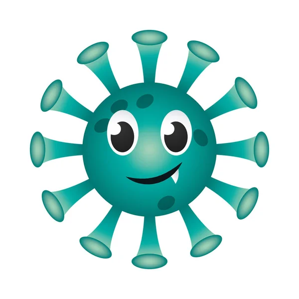 Happy covid 19 virus emoji gradient style icon vector design — Stock Vector