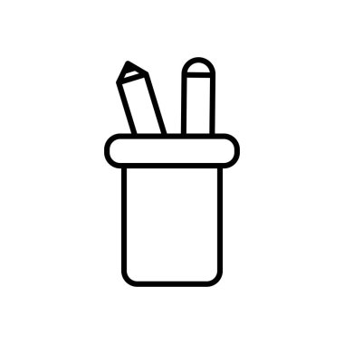 kalem simgesine sahip kupa tutucu, satır biçimi