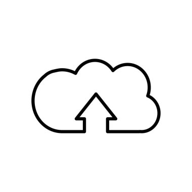 Oku yükleme simgesi ile bulut depolama, satır biçimi