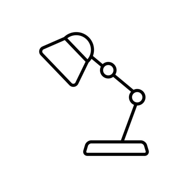 Ícone de lâmpada de mesa, estilo de linha — Vetor de Stock