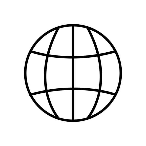 Icono de esfera global, estilo de línea — Archivo Imágenes Vectoriales