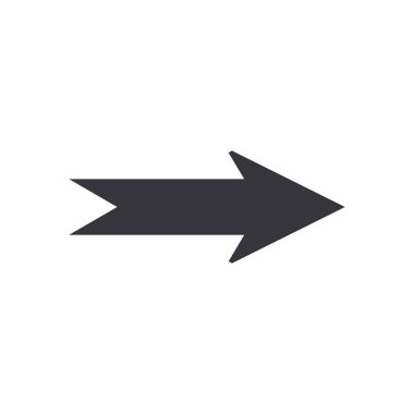 Sonraki ok veya doğru yönde düz biçim vektör tasarımı