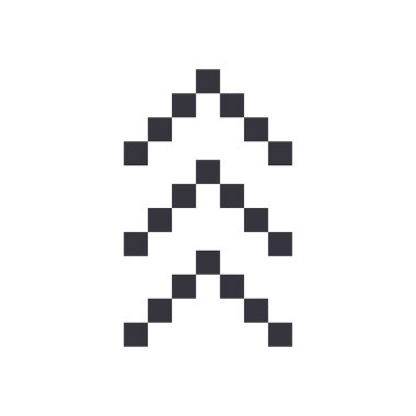 Yukarı kare ok ya da yukarı doğru düz biçim vektör tasarımı